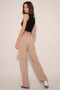 Here and Now Crisscross Waist Tie-Back Flare Pants - ShopPromesa