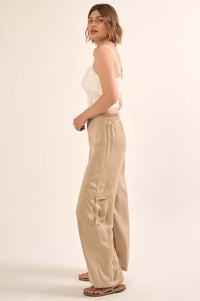 In the Pocket Matte Satin Cargo Pants - ShopPromesa