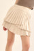 Having a Moment Pleated Satin Tiered Mini Skirt - ShopPromesa