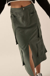 Practically Perfect Cargo Midi Pencil Skirt - ShopPromesa