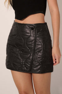 Dangerous Curves Quilted Faux Leather Mini Skirt - ShopPromesa