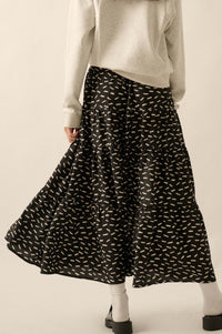 Gotta Dash Abstract-Print Tiered Maxi Skirt - ShopPromesa