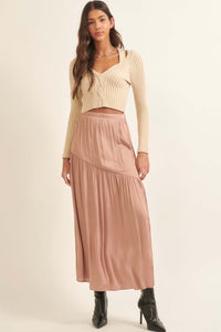 Moon River Asymmetrical Maxi Skirt - ShopPromesa