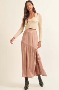 Moon River Asymmetrical Maxi Skirt - ShopPromesa