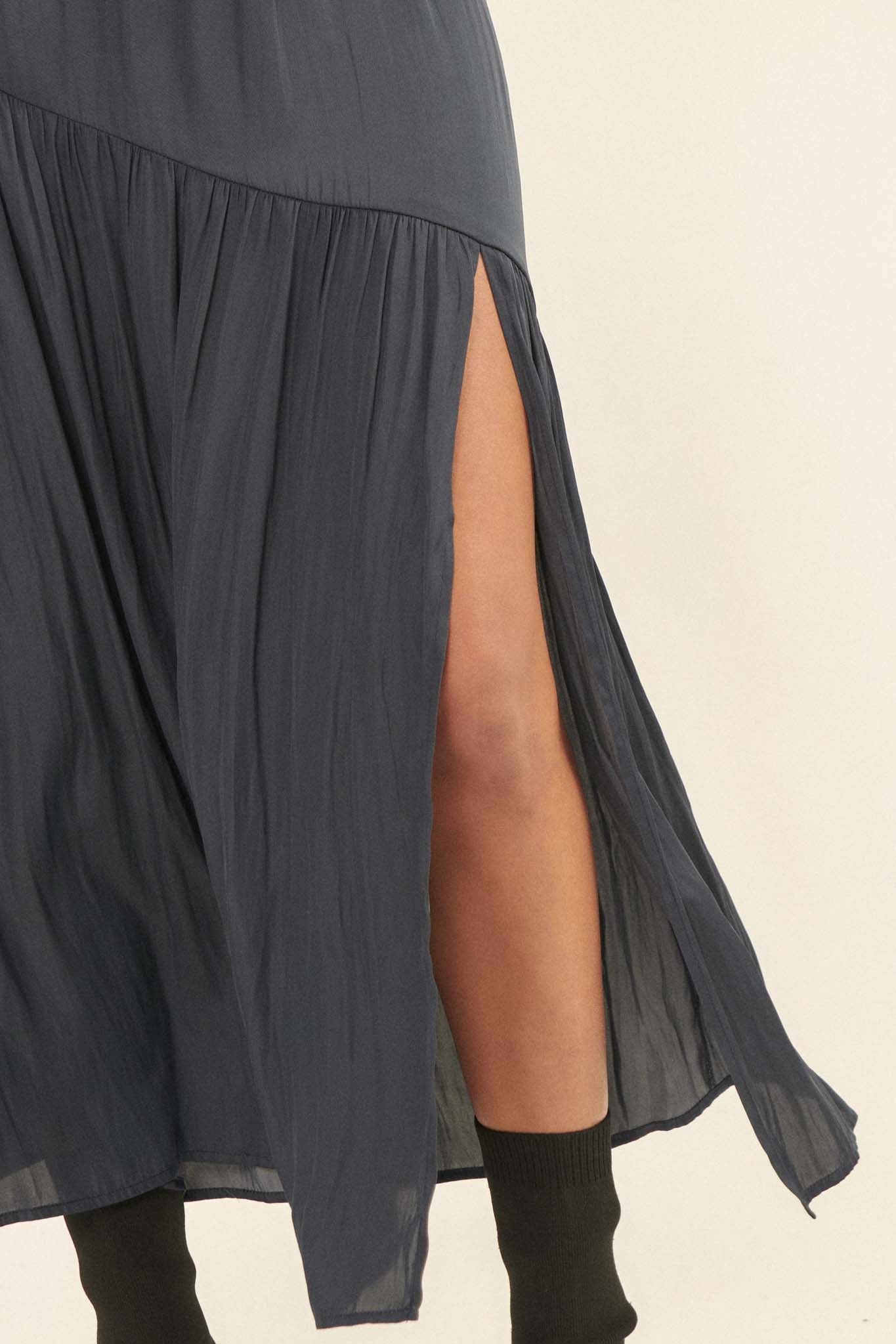 Moon River Asymmetrical Maxi Skirt - ShopPromesa