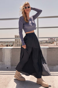 Moon River Asymmetrical Maxi Skirt - ShopPromesa