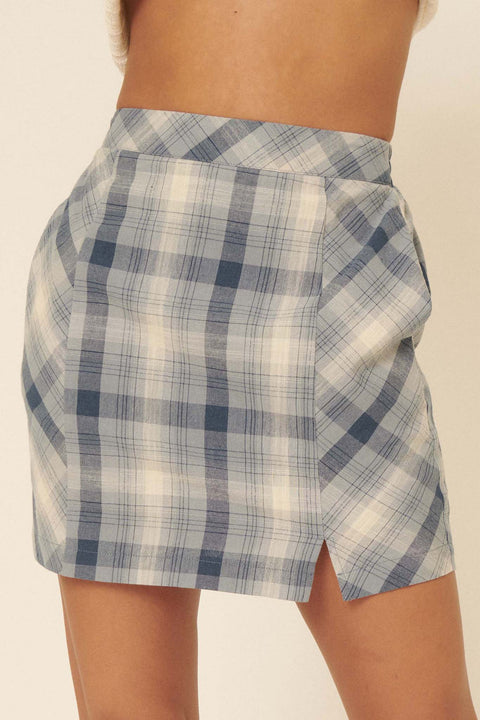 Plaid Girls Club Plaid Pocket Mini Skirt - ShopPromesa