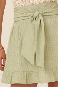 Short and Sweet Tie-Waist Ruffled Mini Skirt - ShopPromesa