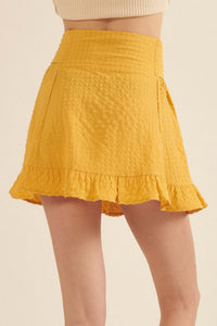 Short and Sweet Tie-Waist Ruffled Mini Skirt - ShopPromesa