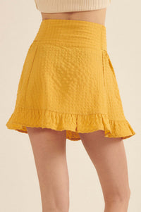 Short and Sweet Tie-Waist Ruffled Mini Skirt - ShopPromesa