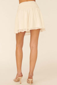 Give a Twirl Ruched Chiffon Skater Skirt - ShopPromesa