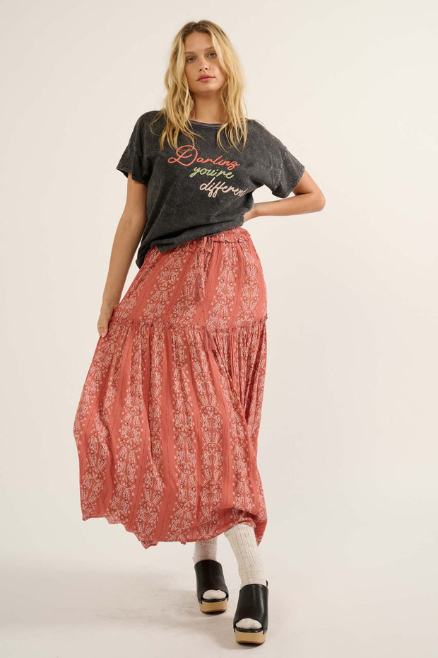 Vagabond Soul Paisley-Print Maxi Prairie Skirt - ShopPromesa