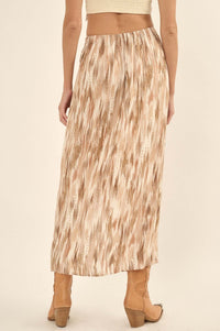 Sea of Love Abstract-Print Wrapped Maxi Skirt - ShopPromesa