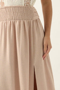 Loving You is Easy Double Slit Crepe Maxi Skirt - ShopPromesa