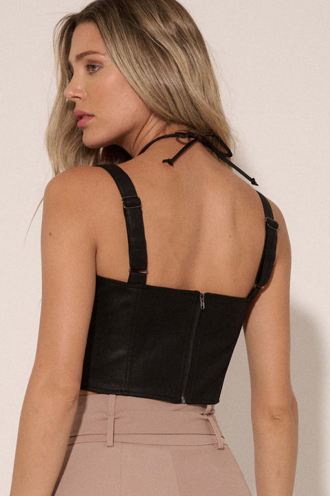 Cropped bustier top