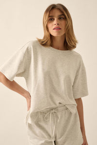 Premium Scuba Loose-Fit High-Low Boxy Tee - ShopPromesa