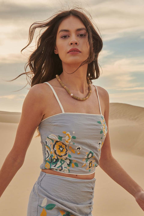 EMBROIDERED CAMI