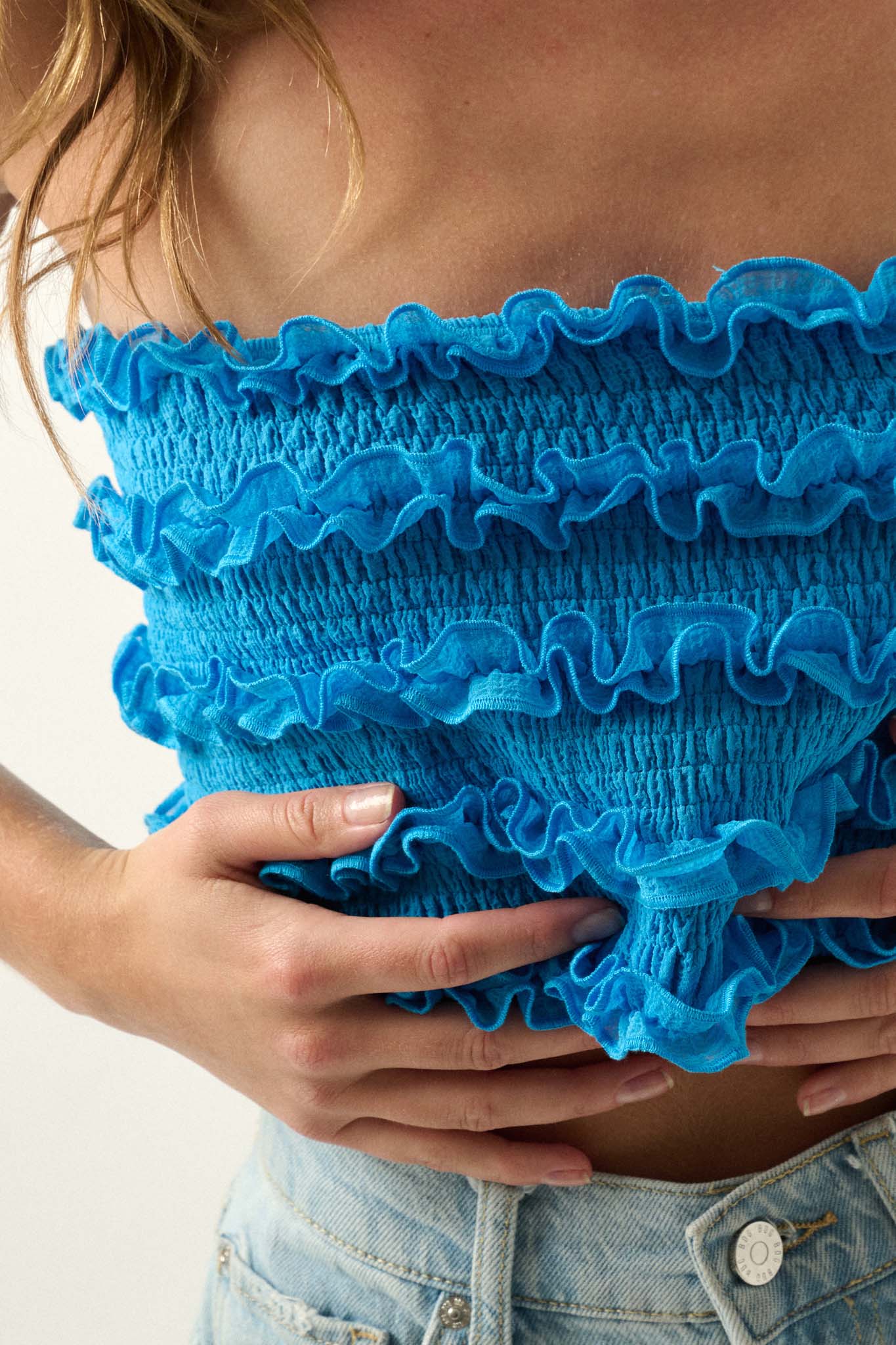 Pure Joy Smocked Ruffle Tube Top - ShopPromesa