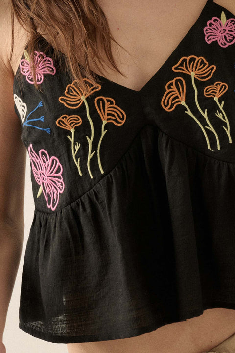 EMBROIDERED BABYDOLL CAMI