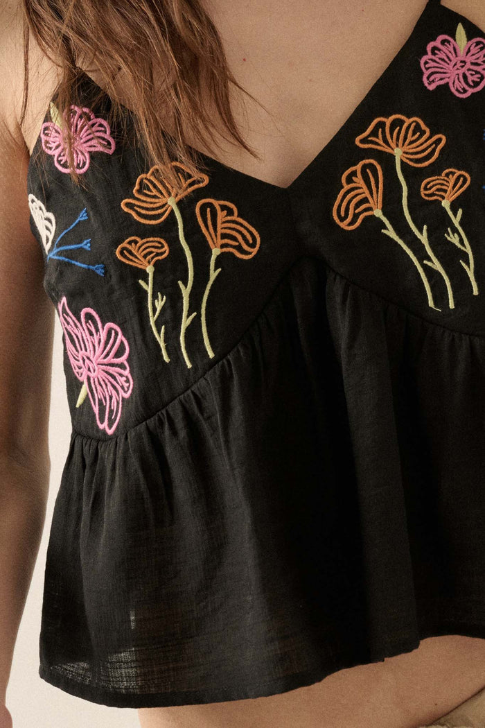 Blooming Beauty Embroidered Babydoll Cami Top - ShopPromesa