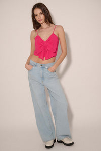 Party Girl Bow-Front Cropped Cami Top - ShopPromesa