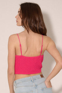 Party Girl Bow-Front Cropped Cami Top - ShopPromesa