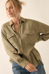 Back to Basics Buttoned-Back Pocket Shirt - ShopPromesa