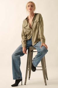 Back to Basics Buttoned-Back Pocket Shirt - ShopPromesa