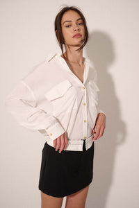 Back to Basics Buttoned-Back Pocket Shirt - ShopPromesa