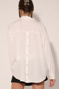 Back to Basics Buttoned-Back Pocket Shirt - ShopPromesa