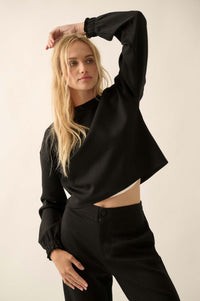 Premium Scuba Ruffle-Cuff Pullover - ShopPromesa