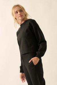 Premium Scuba Ruffle-Cuff Pullover - ShopPromesa