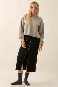 Premium Scuba Ruffle-Cuff Pullover - ShopPromesa