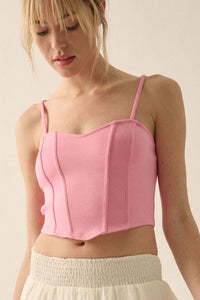 Premium Scuba Sweetheart Corset Cami Top - ShopPromesa