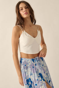 Lifted Fit Layered Cropped Cami Top - ShopPromesa