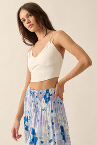 Lifted Fit Layered Cropped Cami Top - ShopPromesa