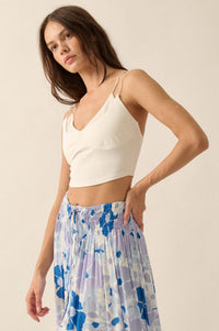 Lifted Fit Layered Cropped Cami Top - ShopPromesa