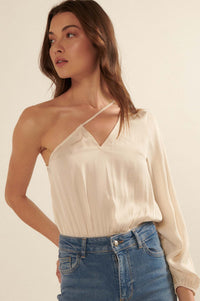 Chic to Chic One-Shoulder Cutout Bodysuit - ShopPromesa