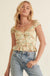 Meadow Bright Ruffled Floral Crop Top - ShopPromesa