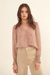 Perennial Perfection Floral Puff-Sleeve Top - ShopPromesa