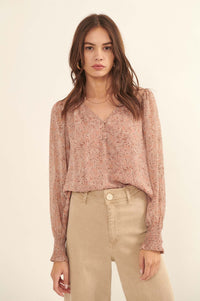 Perennial Perfection Floral Puff-Sleeve Top - ShopPromesa