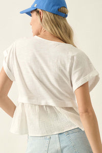 Open Air Cotton Pocket Henley Babydoll Top - ShopPromesa