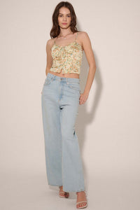 Garden of Love Floral Crepe Button-Front Cami Top - ShopPromesa