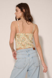 Garden of Love Floral Crepe Button-Front Cami Top - ShopPromesa